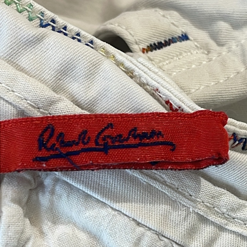 Robert Graham Light Tan Flat Front Shorts - Picture 5 of 7
